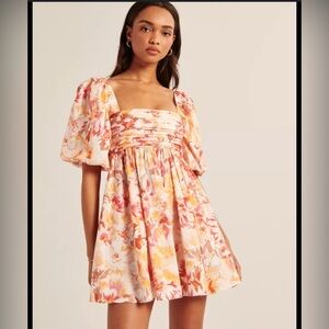 Abercrombie and Fitch puff sleeve mini dress, size small